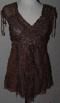 +MBA #2929- 0024  "Pretty Angel Brown Lace Top"