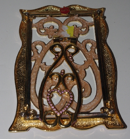 +MBA #3030-135    "Royal Goldtone Metal Jeweled Picture Frame"