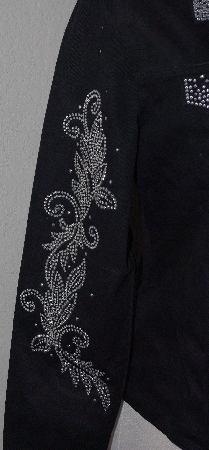 +MBA #3030-0032  "Isaacs Designs Silverthorn Black Twill/Denim Embellished Jacket"