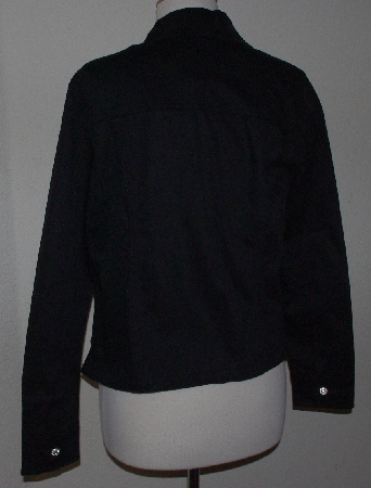 +MBA #3030-0032  "Isaacs Designs Silverthorn Black Twill/Denim Embellished Jacket"