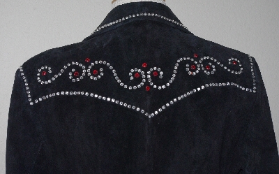 +MBA #3030-307   "Cripple Creek Black Suede Rhinestone Embellished Jacket"