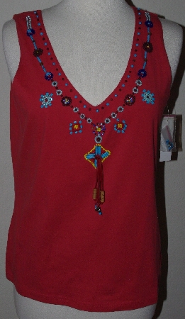 +MBA #3030-370   "Together Beaded Tank Top"
