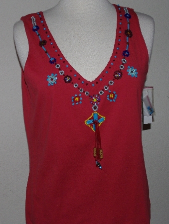 +MBA #3030-370   "Together Beaded Tank Top"