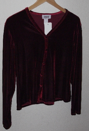 +MBA #3030-357    "MOA Collection Red Velvet Cardigan"