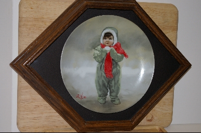 +MBA #8-105   "1984 "Winter Angle" By Artist Donald Zolan Comes With Glass Faced Oak Frame
