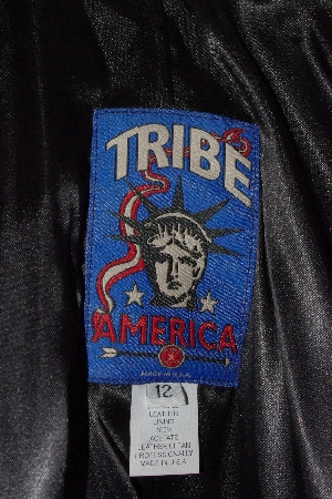 +MBA #3131-765   "Tribe Ladies Black Leather Warrior Jacket"
