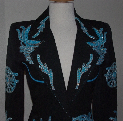 +MBA #3131-0600  "Rickrageous Black Western Embellished Blazer"