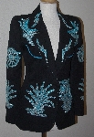 +MBA #3131-0600  "Rickrageous Black Western Embellished Blazer"