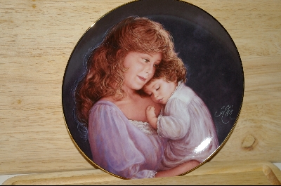 +MBA #8-190   "1988 "Moment To Cherish" By Artist Sue Etem Comes With Pink Stained Oak Glass Faced Frame