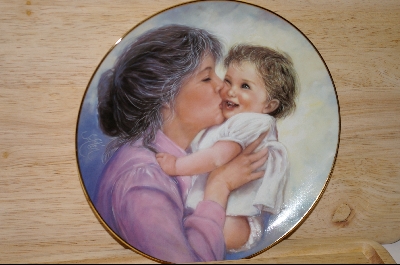 +MBA #8-184   "1988 "Kiss A Little Giggle" By Artist Sue Etem Comes With A Pink Glass Faced Oak Frame