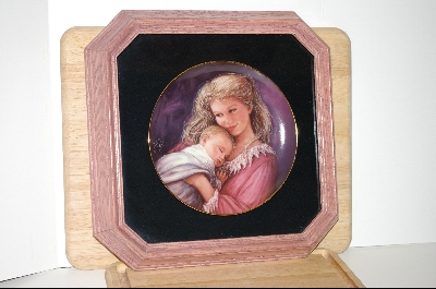 +MBA  #8-206  "1987 " A Pair Of Dreams" By Artist Sue Etem Comes With a Pink Stained Glass faced Oak Frame