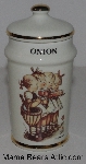 +MBA #3131-0295  "1987 M. J. Hummel "Onion" Porcelain Spice Jar"