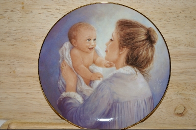 +MBA #8-216   "1988 "The Eyes Say I Love You" By Artist Sue Etem Comes With a Glass Faced Oak Plate Frame