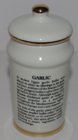+MBA #3131-357  "1987 M.J. Hummel "Garlic" Porcelain Spice jar"