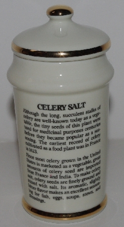 +MBA #3131-370  "1987 M.J. Hummel "Celery Salt" Porcelain Spice Jar"