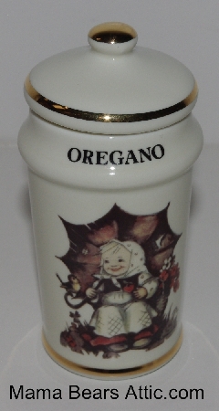 +MBA #3131-412  "1987 M.J. Hummel "Oregano" Porcelain Spice Jar"