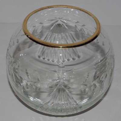 +MBA #3131-0187  "Brass & Glass Candle Holder/Vase"