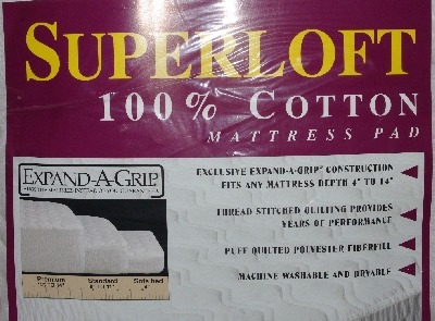 +MBA #3131-002  "Superloft 100% Cotton Mattress Pad"