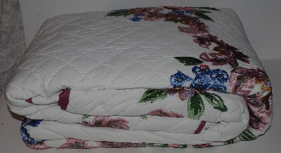+MBA #3131-0064  "The Legacy Homne Collection Hand Crafted Nottingham Free Motion Embroidered King Size Quilt"