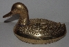 +MBA #3131-0114  "Vintage Leonard Silver Mfg Co Brass Mallard Duck Trinket Box"