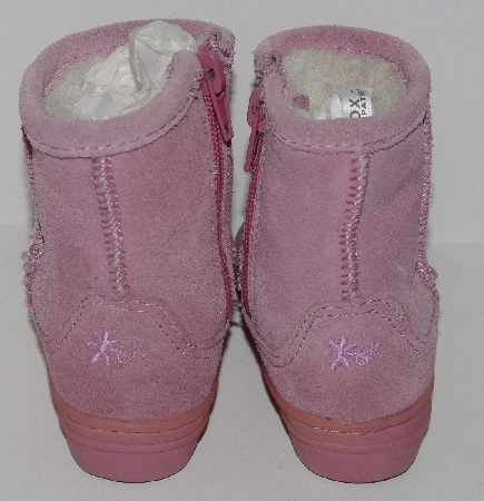 +MBA #3131-261   "Little Girls Pink Suede Zip Up Boots"