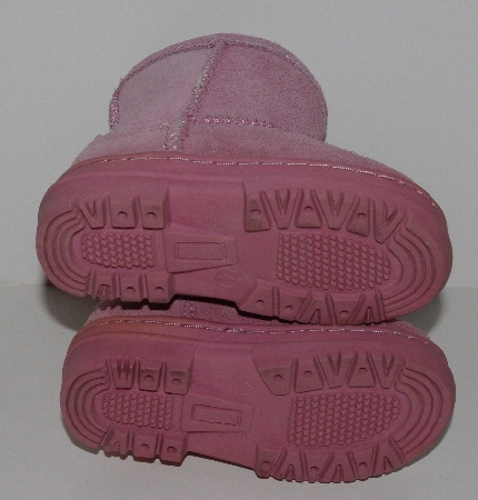 +MBA #3131-261   "Little Girls Pink Suede Zip Up Boots"