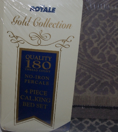 +MBA #3232- 484   "Royale Gold Collection 180 Thread Count Precale King Sheet Set"