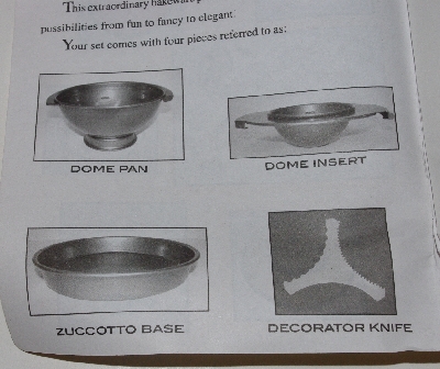 +MBA #3232-0367   "Contempary Home Products Dome Cake-Zuccotto 4 Piece Bakeware Set"