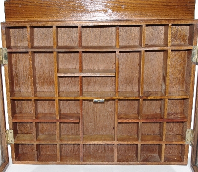 +MBA #3232-166  "Vintage Oak Wall  Mini Curio Cabinet"