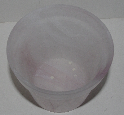 +MBA #3232-0104  "Pink Art Glass Flower Pot"