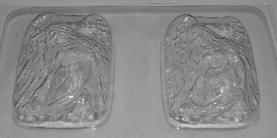 +MBA #3333-352   "Set Of 3 Heavy Duty Clear Plastic Hands Together 3 D Angel Soap Molds"
