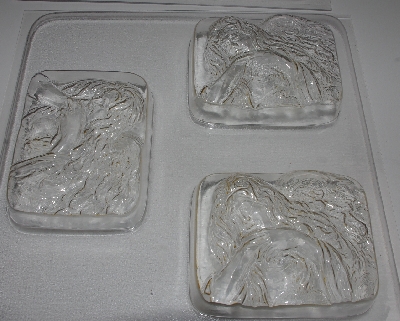 +MBA #3333-630   Set Of 2 Angel Hands Together 3D Heavy Duty Clear Plastic Soap Molds" 