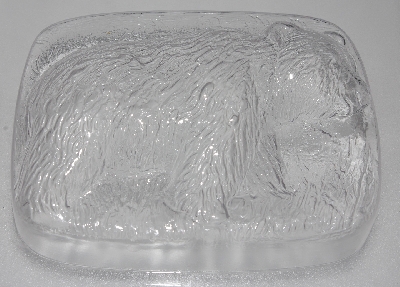+MBA #3333-649   "Set Of 2 Grizzly Bear 3D Heavy Duty Clear Plastic Soap Molds"