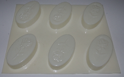 +MBA #3333-713   "Set Of 2 /  6 Cavity Long Stem Rose Soap Molds"