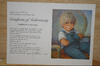 +MBA #8-062  " Rare 1985 "CAMERON" Limited Edtion Lithograph By Artist Sue Etem Custom Framed