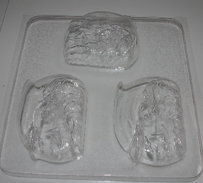+MBA #3333-451  "Lot Of 2 Heavy Duty Plastic 3D Soap Molds"