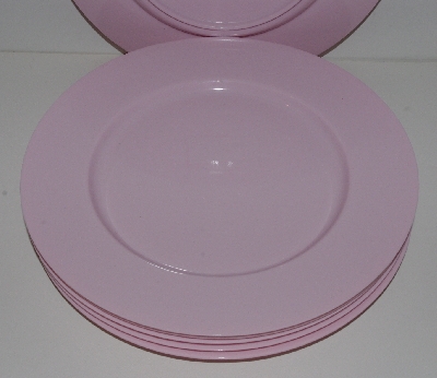 +MBA #3333-211    "Reston Lloyd Set Of 6  Pink Calypso Basics 11" Melamine Dinner Plates"