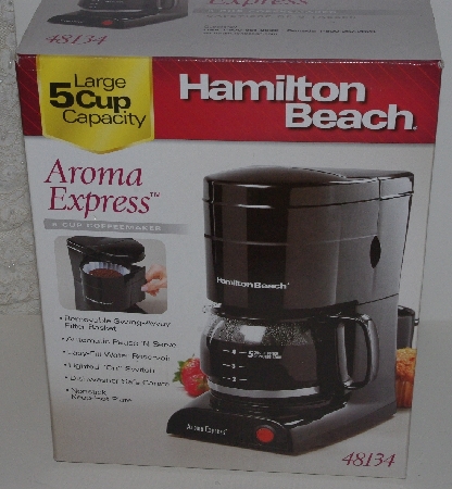 +MBA #3333-0186   "Hamilton Beach Aroma Express 5 Cup Coffee maker Model #48134"