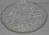 +MBA #3333-0012  "1980's Set Of 3  Pasari Glass Liva Rose Embossed Plates"