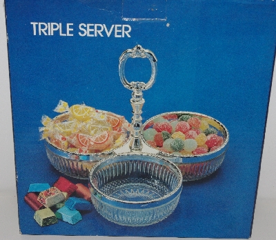 +MBA #3333-044   "1983 #9599 Genuine Silver Plated Triple Server"