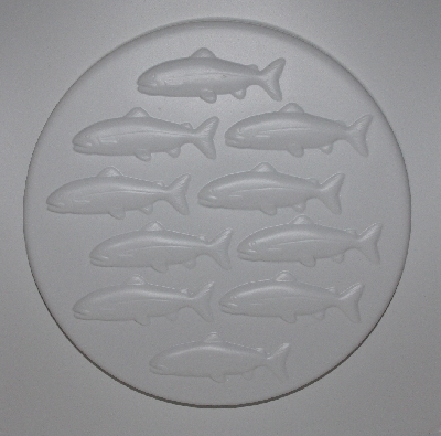 +MBA #3333-051  "1990's Mud Art Set Of 3 Stepping Stone Molds"