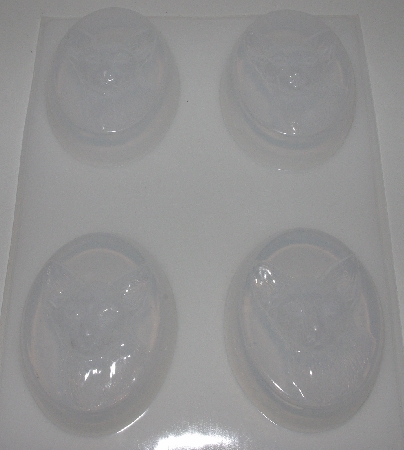 +MBA #3434-515  "Set Of 2 Silicone Rubber 4 Part Siamese Cat Soap Molds" 
