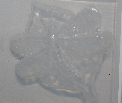 +MBA #3434-414   "Set Of 2 Silicone Rubber Flexible Palm Tree & Dragonfly On Leaf Soap Molds"