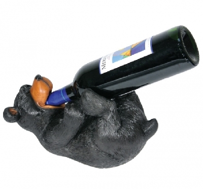 +MBA #3434-336   "2007 Wimsical Black Bear Wine Bottle Holder"