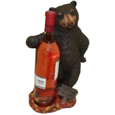 +MBA #3434-339    "Don't Feed The Bears Grizzly Bear Wine Bottle Holder"