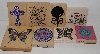 +MBA #3434-238   "1990's Set Of 8 Multi Themed Large Rubber Stamps"