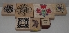 +MBA #3434-242   "1990's Set Of 7 Multi Themed Rubber Stamps"