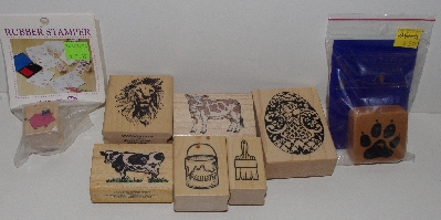 +MBA #3434-254   "1980's & 1990's Set Of 8 Multi Themed Rubber Stamps"