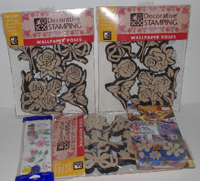 +MBA #3434-283   "Set Of 4 Floral/Roses Rubber Stamp Sets"