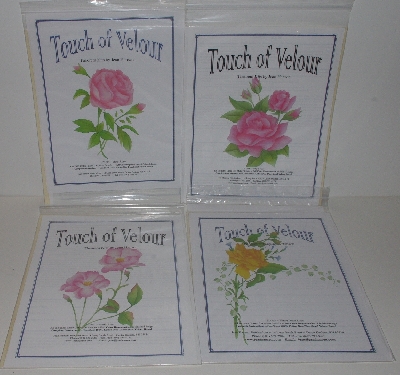 +MBA #3434-306   "Set Of 4 Touch Of Velour Kits & 1 1983 Traditional Theorem Designs Book By Jean Hansen"
